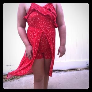 2 for $8 Red Romper/Dress never worn